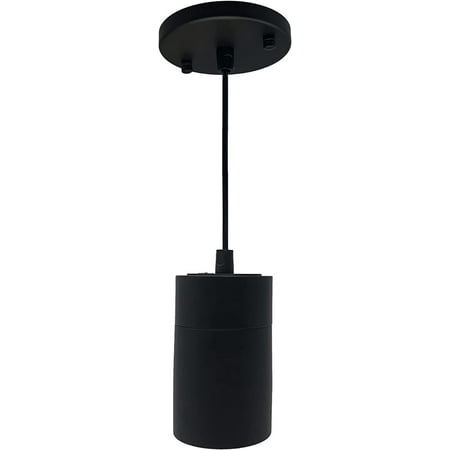 

Rayhil LED Pendant Cylinder Adjustable Hanging Light Fixture CCT 3 Color Selectable Black