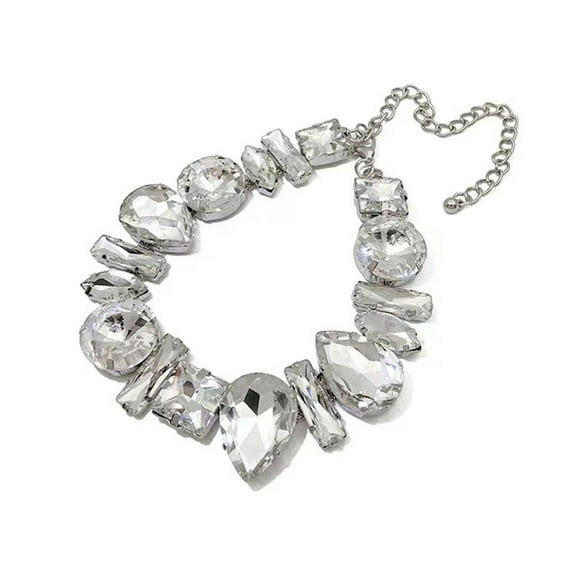 SIEYIO Crystal Rhinestone-Statement Necklace Vintage Chunky Chain Choker Collar Necklace Fashion Jewelry Necklaces for Women