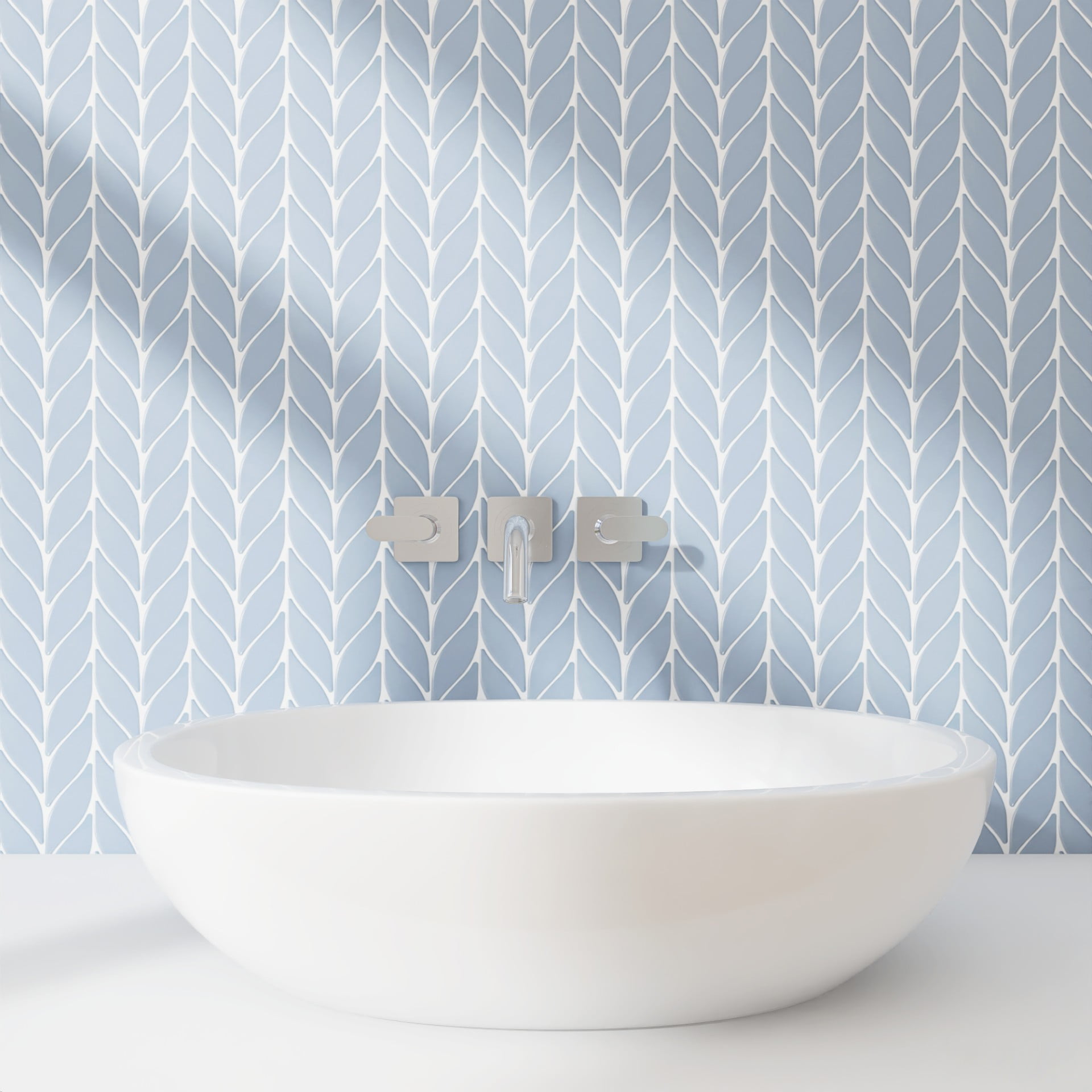 15-Sheets of Petal/Leaf Matte Porcelain Mosaic Tile – Wall & Floor Use