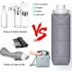 thumbnail image 3 of Botella de agua plegable con válvula a prueba de fugas 600 ml reutilizable Sin BPA de siliconasenderismo yoga viajes deportes gris oso de fresa, 3 of 5