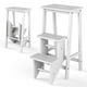 thumbnail image 2 of Costway Taburete Plegable de 3 Peldaños Escalera Portátil y Ligera para Escalar y Sentarse 57 x 41 x 76 cm, 2 of 10