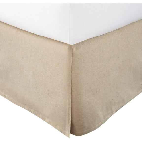 Linen Dust Ruffle, 16-inch Drop with Box Pleat (Queen)