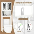 thumbnail image 6 of CZMJY Over-The-Toilet Storage Space Saver, Bathroom Organizer with Cabinet and Shelf, Above Toilet Standing Rack (White), 6 of 9