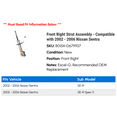 thumbnail image 2 of Front Right Strut Assembly - Compatible with 2002 - 2006 Nissan Sentra 2003 2004 2005, 2 of 2