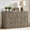 Grey, variant on LELELINKY 48" Fluted 6-Drawer Dresser with Metal Handle, Modern Farmhouse Chest for Bedroom, Blue