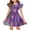 #A13-Purple, variant on Abcomgle Girls Dresses Casual A-Line Flutter Sleeve Tshirt Dresses Bow Print Pleated Crew Neck Swing Skirt for 4-14t Kids,Beige