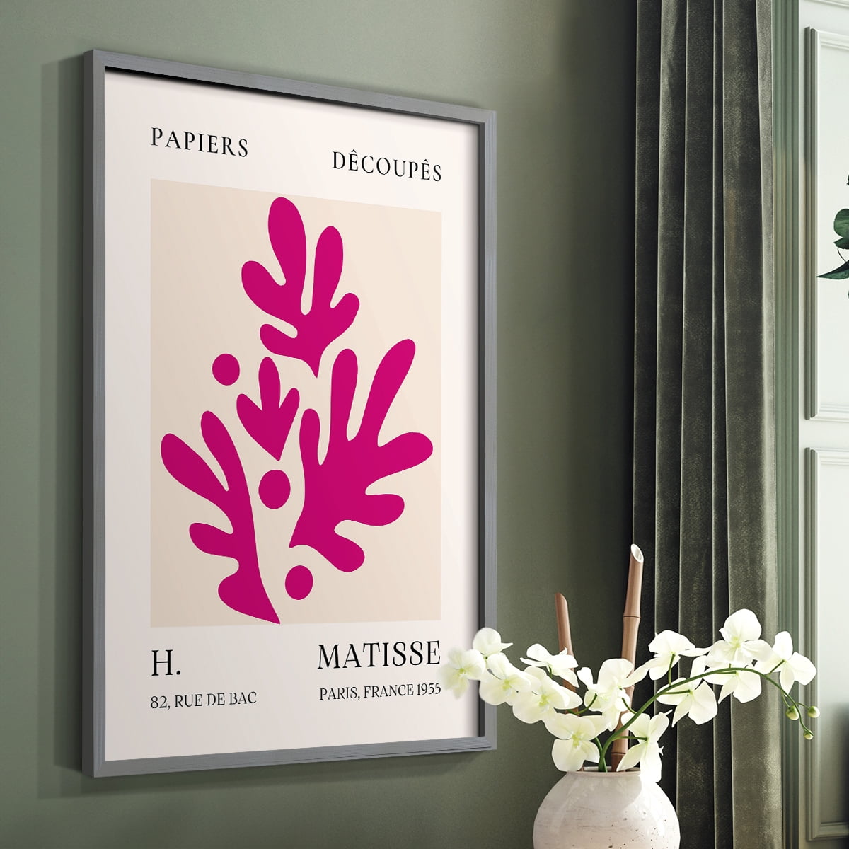 Matisse CLXIII Framed Print in Gray Solid Wood 8 x 10 Framed Print
