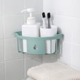 thumbnail image 3 of Soporte de estante de diseño de malla Wosthever para almacenamiento de loción champú y jabón montaje en pared baño cocina verde, 3 of 5
