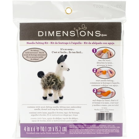 UPC: 0088677750510 | Simplicity Woolly Llama Needle Felting Kit by Dimensions  1 Each