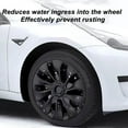 thumbnail image 4 of 4 Pcs Wheel Hub  for  Model 3 2017-2023, 18in Wheel Hub Full Wrap Rim Cover Trim Protector, Cool Sporty Wheel Hub  Replacement, 4 of 8