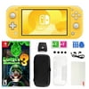 Nintendo Switch Lite in Yellow with Luigi's Mansion 3 and Accessories 11 in 1 Accessories Kit