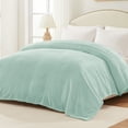 thumbnail image 2 of Exclusivo Mezcla Waffle Textured Soft Fleece Blanket, Twin Size Bed Blanket, Cozy Warm and Lightweight (Mint Green, 90"x66"), 2 of 6
