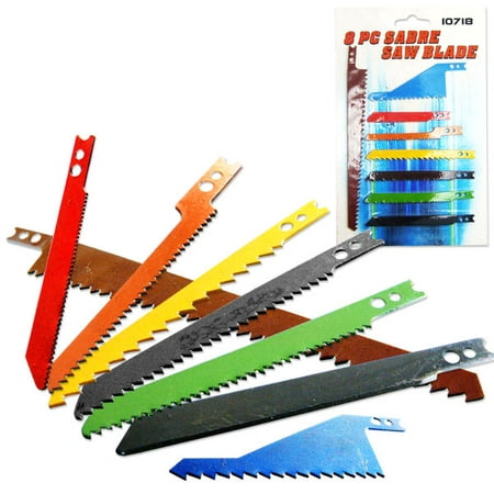 8 Pieces Jig Saw Blade Set Sabre Wood Cutting (Best Miter Saw Blade For Ipe)