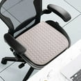 thumbnail image 4 of Cotton Seat Cushion with Anti-Slip Straps for Office and Dining Chairs - Comfortable Breathable Filling, Lightweight for Camping, Universal Fit 48x44cm, Easy to Clean - Beige Color, 4 of 6