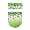 thumbnail image 2 of HELLHERO Clover Keep Dust Stain Polyester Toilet Cover Set Fits All Toilet Shapes Comfortable and Practical Toilet Lid Dust Cover Set Stretch for Bathroom Supplies, 2 of 6