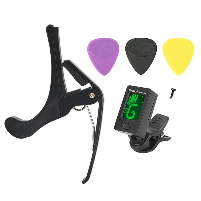 Oubit Guitar Tuner,Portable Quality Guitar Tool Guitar Capo Guitar Pick Smooth Operation