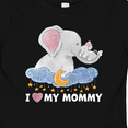thumbnail image 4 of Inktastic I Love My Mommy Cute Elephants with Moon and Stars Boys or Girls Baby T-Shirt, 4 of 5