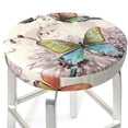 thumbnail image 3 of Lsque Flying Butterflies-1 Round Bar chair cushion covers Velvet Fabric Premium Comfort Protects from Scratches and Stains for 14-17 Inch Chair- 12 inch, 3 of 7