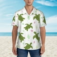 thumbnail image 4 of Haiem Cute Turtle Printed Hawaiian Shirt for Men - Men’s Casual Beach Summer Shirts - Stretch Fabric with Modern Fit-XX-Large, 4 of 9