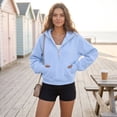 thumbnail image 4 of Half Zip Cropped Hoodies for Women Y2k Cute Jackets Spring Fashion 2026 Sweatshirts, 4 of 7