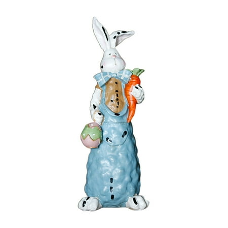 

HOMEMAXS Resin Rabbit Figurine Desktop Decoration Table Crafts Ornament (Sky-blue)