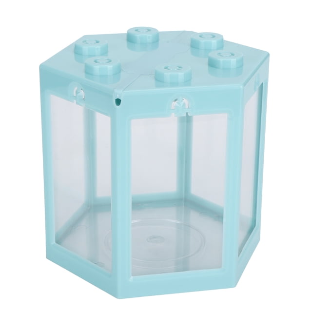 Pecera Hexagonal, Pecera Pequeña Ligera y Portátil que Soporta 100 kg Pecera de Escrito Diseño Transparente ver Claramete Peces para decoraciones de Paisajismo de Oficina