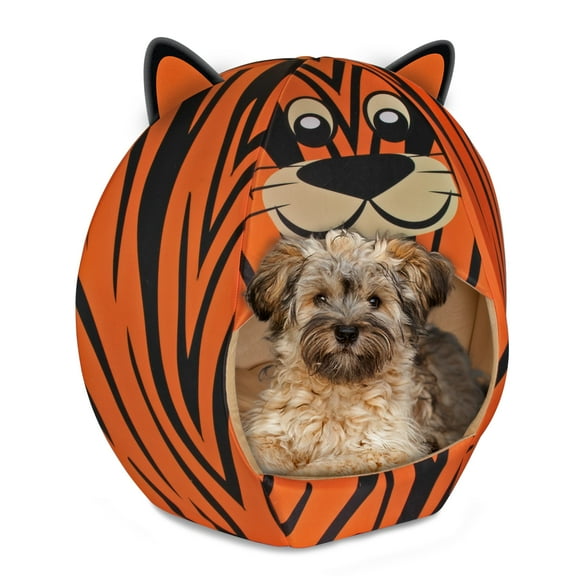 Maccabi Art Tiger- Igloo Pet Bed for Dogs, Cats - Medium