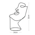 thumbnail image 2 of Modern Decorative Figure Metal Face Art Black Decorative Statue Abstract Decoration for Home, 2 of 5