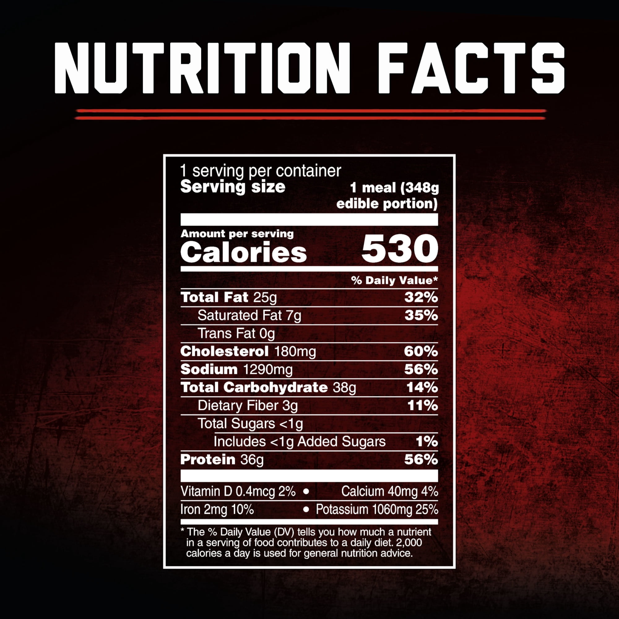 Banquet MEGA Meats Original Crispy Chicken with Mashed Potatoes, 36g Protein, Frozen Meal, 14.25 oz.