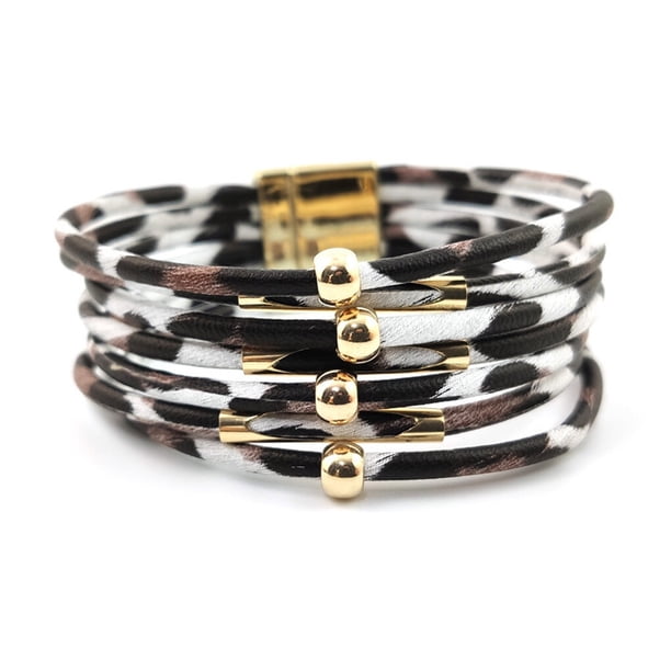 Minnieouse de leopardo Diseño único de moda Aspecto exquisito Magnífico No es fácil de desvanecer Joyería de leopardo Blanco Ropa, zapatos y accesorios Miscelánea Blanco