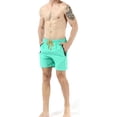 thumbnail image 3 of Pantalones cortos verdes Pantalones de playa Bolsillos impermeables con cremallera Pantalones de surf para hombre Pantalones cortos transpirables, 3 of 5