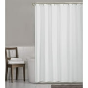 Zenna Home Luxury Spa, White, 70 x 72 Inches Waffle Pattern Fabric Shower Liner/Curtain, 70" x 72"