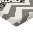 thumbnail image 2 of Ambesonne Saying Fitted Sheet 2 Pcs Set, Get Naked Heart Zig Zag, King, Taupe Cream Black, 2 of 3