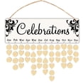 thumbnail image 3 of WORGEOUS  Wooden Calendar Birthday Party Decorations Wall Calendars Black, 3 of 8