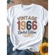 thumbnail image 1 of [1966 Cotton Tee] 1966 Limited Edition 1pc Cotton Casual T-Shirt - Round Neck, Short Sleeve, Letter Print, Knitted Fabric, Regular Length - All Seasons, 1 of 6