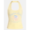 thumbnail image 5 of Social Edition Women's Dolphin Cove Cotton Graphic Halter Tee, Sizes XXS-XXL, 5 of 5