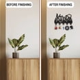 thumbnail image 5 of Wood & Iron Wall Mounted Hangers Decorative Organizer Rack with 2Pcs Screws 5 Hooks for Bag Clothes Key Scarf Hanging Holder Word, 5 of 8