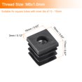 thumbnail image 2 of 4Pack Inserts for Square Tubes with M6 Thread, for 0.63"x0.63" OD Square Tube, Black Plastic Plug Caster Insert Chair, 2 of 6