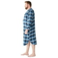 thumbnail image 4 of Kingsize Men's Big & Tall Plaid Flannel Nightshirt Pajamas, 4 of 6