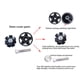 thumbnail image 2 of Soidarity Cojinete de bicicleta, componentes de reparación de auriculares, accesorios de marco, accesorio resistente para ciclismo, componente modificado, Ciclismo Negro 55 mm Soidarity OD027436-02, 2 of 6