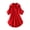 Red, variant on Women's Shirts Casual Loose Waist Tunic Top Short Sleeve Round Neck Blouse, Yellow 4XL