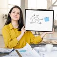 thumbnail image 6 of DOLLAR BOSS Double-Sided Magnetic Whiteboard, 16" x 12" Dry Erase White Board for Wall, Small Black Aluminum Frame Hanging White Board, Portable Memo Board for Home Kitchen Office, 6 of 8