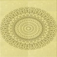 thumbnail image 1 of Ahgly Company Indoor Square Patterned Sun Yellow Area Rugs, 4' Square, 1 of 6