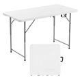 thumbnail image 1 of VEVOR 4 Ft Plastic Folding Table Portable Picnic Utility Table Handle Indoor Outdoor, 1 of 9