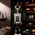 thumbnail image 3 of Mainstay Stainless Steel Wing Corkscrew Bottle Opener & Wine Stopper Set, 3 of 11