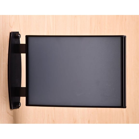 Set of 2 - Wall Sign for 8.5 x 5.5 Graphics, Mounts Vertically or Horizontally, Easy Front-Loading Design, Black Aluminum