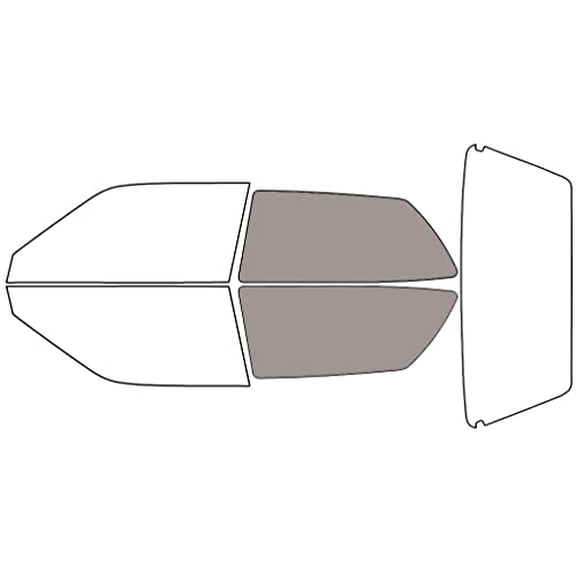 Rvinyl Window Tint Kit Compatible with Honda Civic 1990-1991 (Hatchback) - Back Precut Kit - 50%