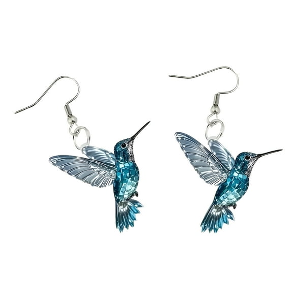 DESIGNICE Sparkling Drop Earrings Acrylic Earrings Hummingbird Dangle Earrings Female Fashion Earrings for Daily Wear