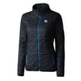 thumbnail image 2 of Women's Cutter & Buck Navy North Carolina Tar Heels Rainier Eco Insulated Puffer Full-Zip Jacket, 2 of 3