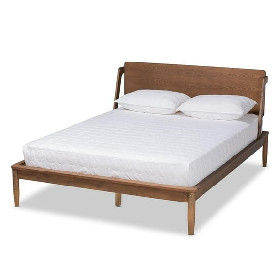 Bowery Hill Ash Walnut Brown Finished Wood King Size Platform Bed